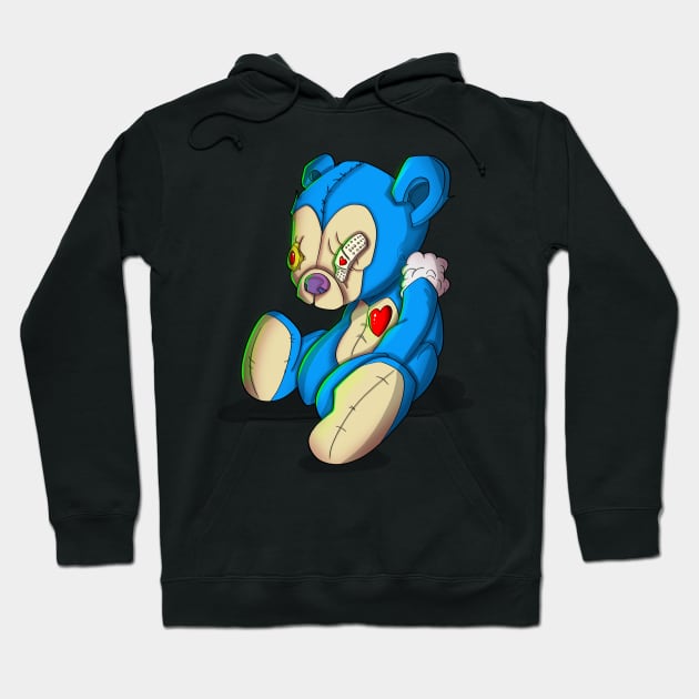 Broken Heart Bear Hoodie by doyou247llc